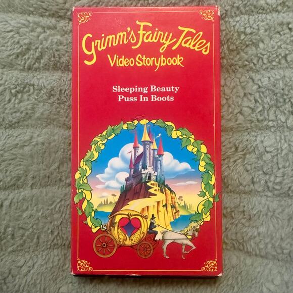 Grimm's Fairy Tales VHS (1992) Sleeping Beauty & Puss in Boots Vintage - Picture 1 of 3